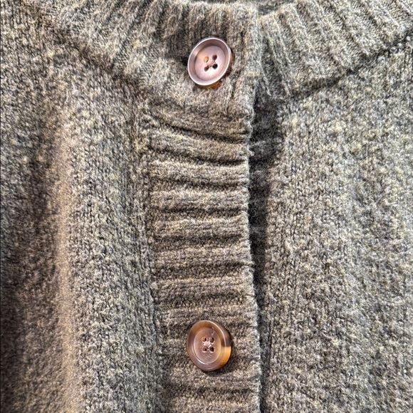 Madewell Textured Olive Cardigan Sweater Size XL - Picture 3 of 10